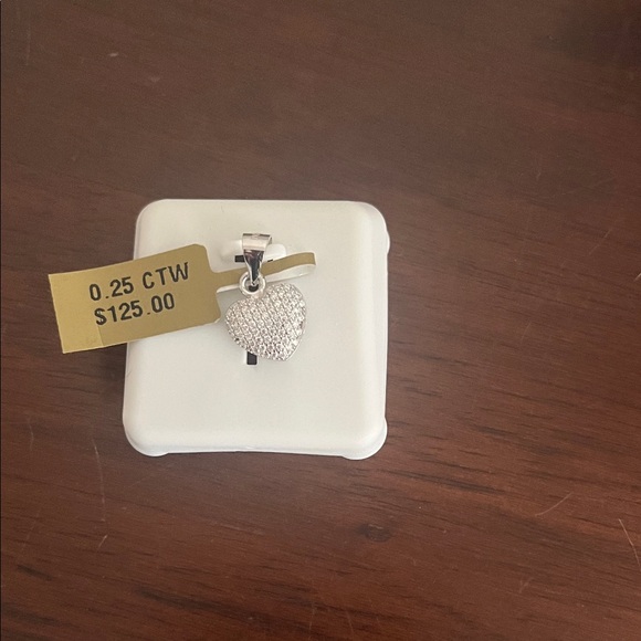 Jewelry - O.25 CTW 925 silver Moissanite heart charm